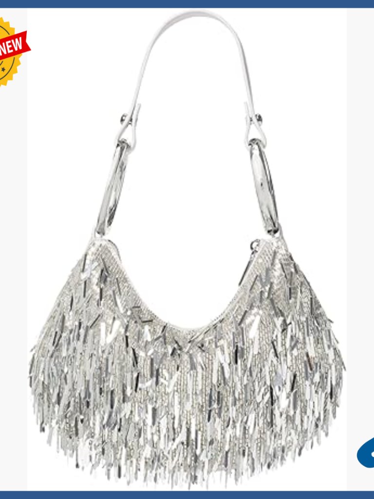 Leather Shoulder Bag With Fringe Embellishment, Bucket Style